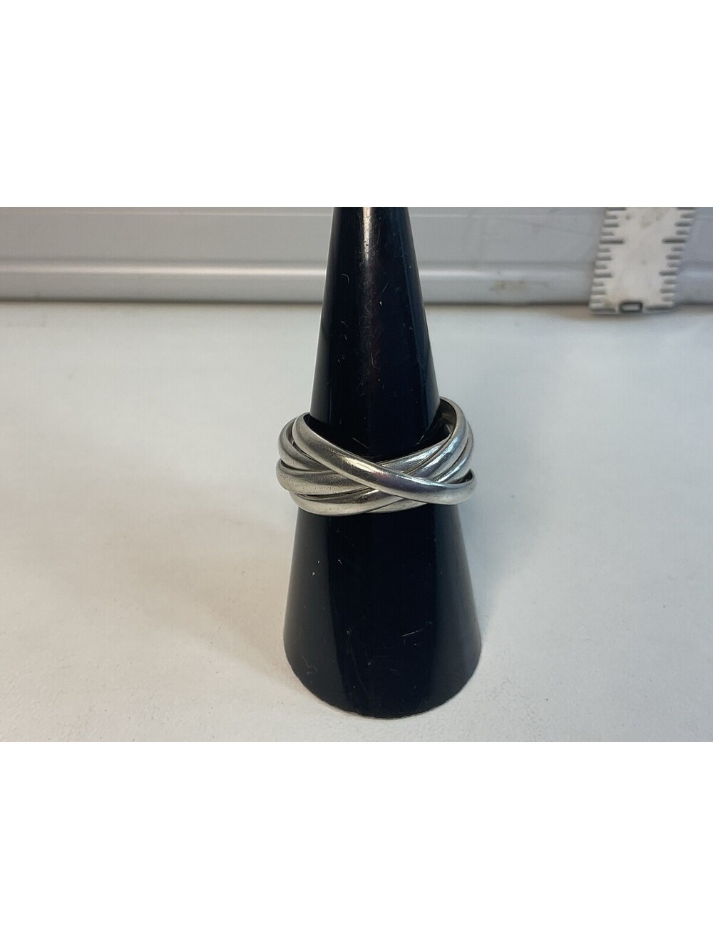 Sterling Silver 4 Band Russian Wedding Ring Sz 7